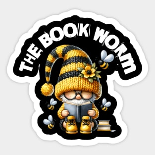 The Book Worm Sticker